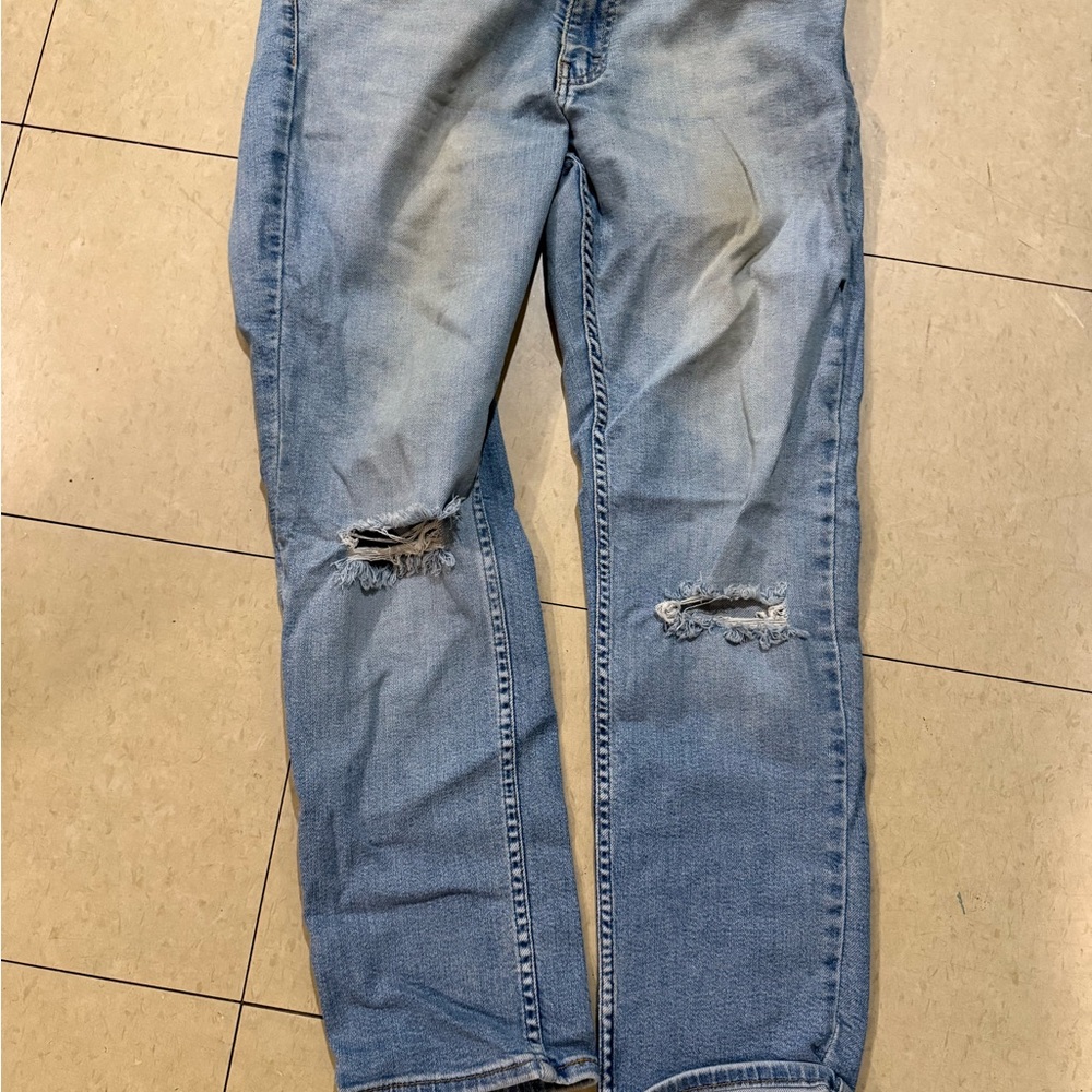 Men’s Levi’s 511 Light Blue Distressed Denim Jeans Size 34 30
